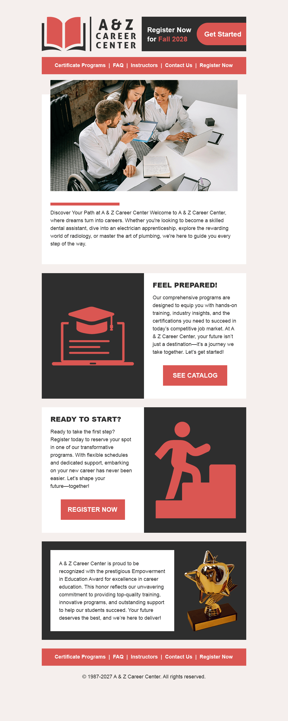 education email sample